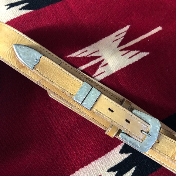 RARE, VTG JUSTIN Eel Skin Belt, gorgeous  Buckle RARE, VTG JUSTIN Eel Skin Belt, gorgeous … main image 4